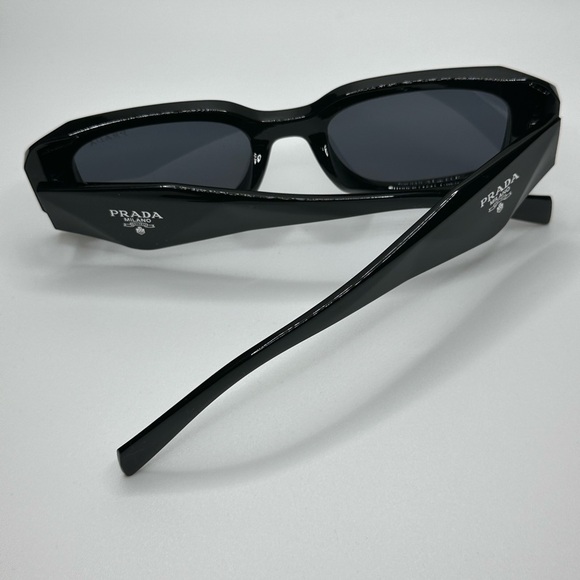 Brand PR 17WS Black Grey Lens Rectangle Stylish Sunglasses - Picture 7 of 14